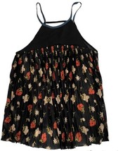 Cooperative UO Tank Top Boho Floral Pleated Lined Spaghetti Strap Size XS - £9.48 GBP