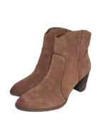 G.H. Bass Womens Amanda Brown Suede Closed Toe Zip High Heels Ankle Boots Sz 9.5 - $39.99