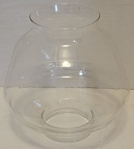 Vintage 6 7/8&quot; Clear Glass Hurricane Shade Candle Lantern Lamp - £14.86 GBP
