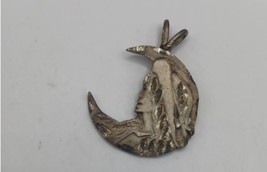 Vintage Crescent Moon Shape Pendant, SU 925 USA - $25.00