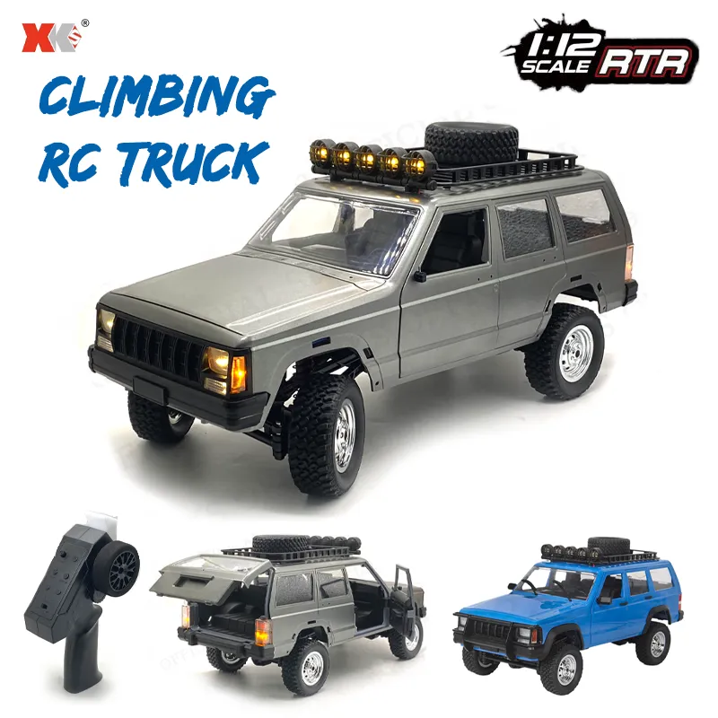 MN78 1/12 RC Car Cherokee Model 2.4G Off Road 4X4 Remote Control Car Jeep LED - £93.80 GBP