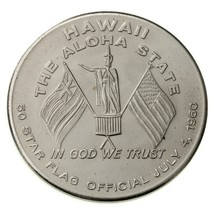 1959 Hawaii Statehood, Drapeau Jour Dollar Médaille, Unc. HK-547, R.2 - £77.75 GBP