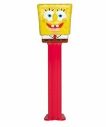 Spongebob Squarepants Red Pez 4 1/2&quot; Dispenser and 3 pc Candy Carded - $12.86