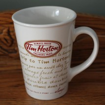 2009 Tim Hortons Coffee Tea Bilingual #009 16 Oz Road Trip Ceramic Mug - $16.99