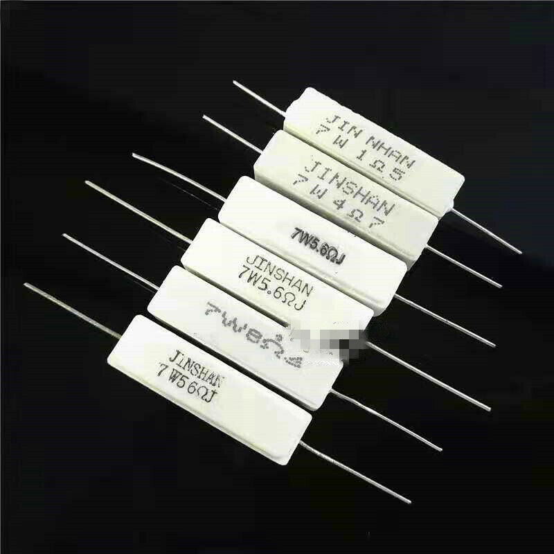 7W 1~100 OHM Divider Resistance Ceramic Resistor Horizontal Cement Resis... - $2.81+