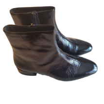 Vagabond Black Purple Metallic Patent Leather Ankle Boots Size Zip Sz 37... - $83.79