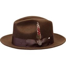 Men Bruno Capelo Hat Australian Wool Fedora Untouchable EXECUTIVE EX321 Brown image 2