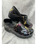 Dansko Women&#39;s Clogs Professional Patent Leather Paint Splatter Size 7 E... - $556.23 MXN