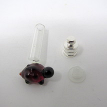 Lady Bug Red Glass Vial 1&quot; Bottle Charm Cremation Ashes Pendant Rice US Seller - $9.89