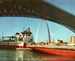 Waterfront View Gateway Arch St Louis Missouri MO UNP Unused Chrome Post... - £3.07 GBP