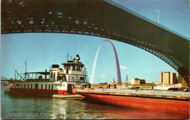 Waterfront View Gateway Arch St Louis Missouri MO UNP Unused Chrome Postcard L1 - £3.06 GBP