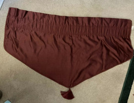 Two (2) Panels JCPenney Home Collection Burgundy Shantung Tassel V Shape... - $39.60