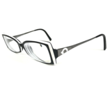 Salvatore Ferragamo Eyeglasses Frames 2587 437 Silver White Black 53-17-135 - $65.09