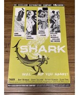 Original SHARK PRESSBOOK Movie Poster Burt Reynolds Excelsior + Pamphlet... - $1,036.70 MXN