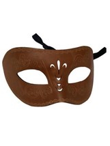 Brown Leather Laser Cut Venetian Masquerade Dance Western Mask - £9.48 GBP