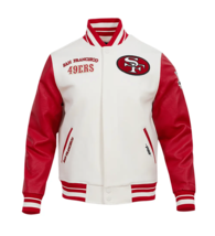 DSHARKS San Francisco 49ers White Wool Red Genuine Leather Sleeves Varsity - $150.00+