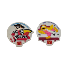 VINTAGE 1988 TEAM MCDONALDLAND MCDONALDS HAMBURGLAR + BIRDIE PIN CLIP BADGE - $7.60