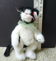 NWT Rare Ty Attic Treasures Arien Kitty Cat Plush White & Black Jointed Stuffed - $9.87