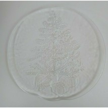 Vintage The Holiday Collection 13&quot; Clear Serving Platter Christmas Tree ... - $29.69