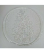 Vintage The Holiday Collection 13&quot; Clear Serving Platter Christmas Tree ... - $29.69
