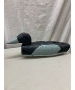 ANTIQUE Hand CARVED FOLK ART BLUE BILL DUCK DECOY Rustic Vintage rough - £75.24 GBP