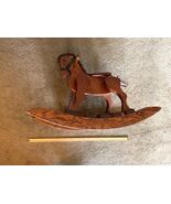 Wooden Rocking Horse Built Solid Wood Stain Standard Varnish 35 x 25 x 15 - $283.00
