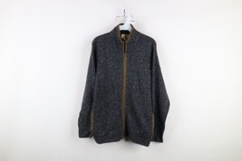 Vintage 90s Woolrich Mens Medium Atomic Fleck Wool Blend Knit Full Zip Sweater - £41.99 GBP