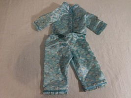 American Girl Doll Coconut Pajamas Set  Blue Satin Top and Bottoms - £7.84 GBP