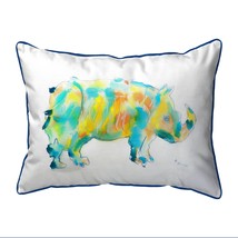 Betsy Drake Rhino Small Indoor Outdoor Pillow 11x14 - £39.80 GBP