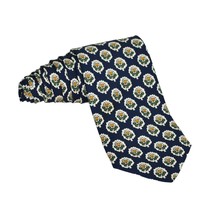 Souleiado Mens Tie Necktie 100% Silk Floral Hand Made in France Blue 58 in - £43.24 GBP