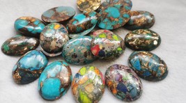 6PCS   Imperial Jasper Gemstone Cabochons, Copper Bronze Gold Egg oval  Cabochon - £10.75 GBP