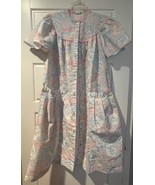 Vintage Models Coat pastel floral house dress Size 10 Snap Up, Pockets - $22.44