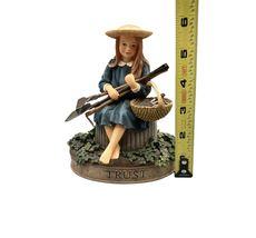 2002 Vintage Virtues Kathy Killip Figurine Demdaco TRUST Garden Girl Realistic - $29.95
