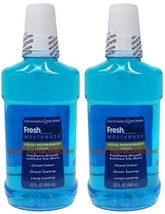 (2) Freshology Lavoris Fresh Breath Mouthwash Fresh Peppermint Mouth Was... - £23.34 GBP