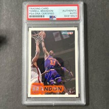 1993-94 Fleer #39 Terrell Brandon Signed Card AUTO PSA/DNA Slabbed Cavaliers - £37.56 GBP