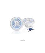 Pyle PLMRX68LEW 6.5&quot; Marine waterproof Stereo Speakers LED Lights  Remote - £60.55 GBP