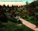View Of Busch Sunken Gardens Pasadena California CA UNP DB Postcard F3 - $3.91