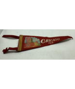 Vintage Chicago Illinois Felt Pennant Flag Prudential Chicago&#39;s Tallest ... - $19.13 CAD