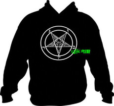 BAPHOMET PENTAGRAM HOODIE SWEATSHIRT 666 death black metal satanic goth ... - £23.59 GBP+