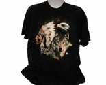 Vintage T Shirt XXL Single Stitch Free Spirit Eagle Wolf Indian Native A... - $40.20