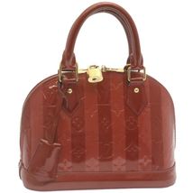 Alma BB Vernis Rayures Hand Bag Red - £1,572.47 GBP