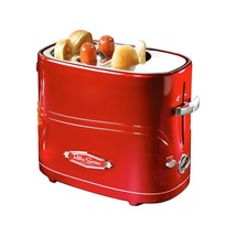 2 Slot Hot Dog And Bun Toaster With Mini Tongs, Retro Hot Dog Toaster, Hot Dog C - £36.53 GBP