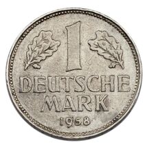 1958-G Germany Federal Republic Mark (About XF Condition) KM# 110 - $184.97