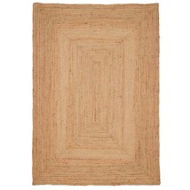 Natural Rustic Braided Jute  5x10, 8x10, 9x6, 9x12,4x6 jute rug woven home décor - £65.81 GBP+