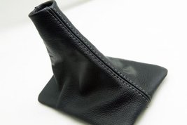  For 2005-2009 Ford Mustang Real Black Leather Manual Shift Boot Gray Stitches - £18.73 GBP