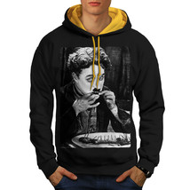 Funny Charlie Chaplin Sweatshirt Hoody Comedian Men Contrast Hoodie - £19.33 GBP