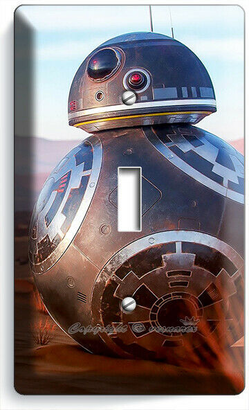 STAR WARS BB-8 DRON ROBOT BAD GUY 1 GANG LIGHT SWITCH PLATES FAN GIFT ROOM DECOR