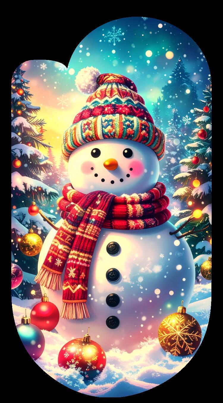 Winter Christmas Snowman Paperclip Design Clipart 120PNG Digital Download  Item image 10