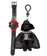 Star Wars Plush Vader Coin Plush Key Chain &amp; LCD Galactic Empire Watch Set - $15.58