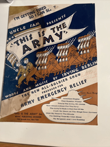 Uncle Sam Presents This is the Army Berlin WWII Piano Sheet Music Cover Art - £5.54 GBP